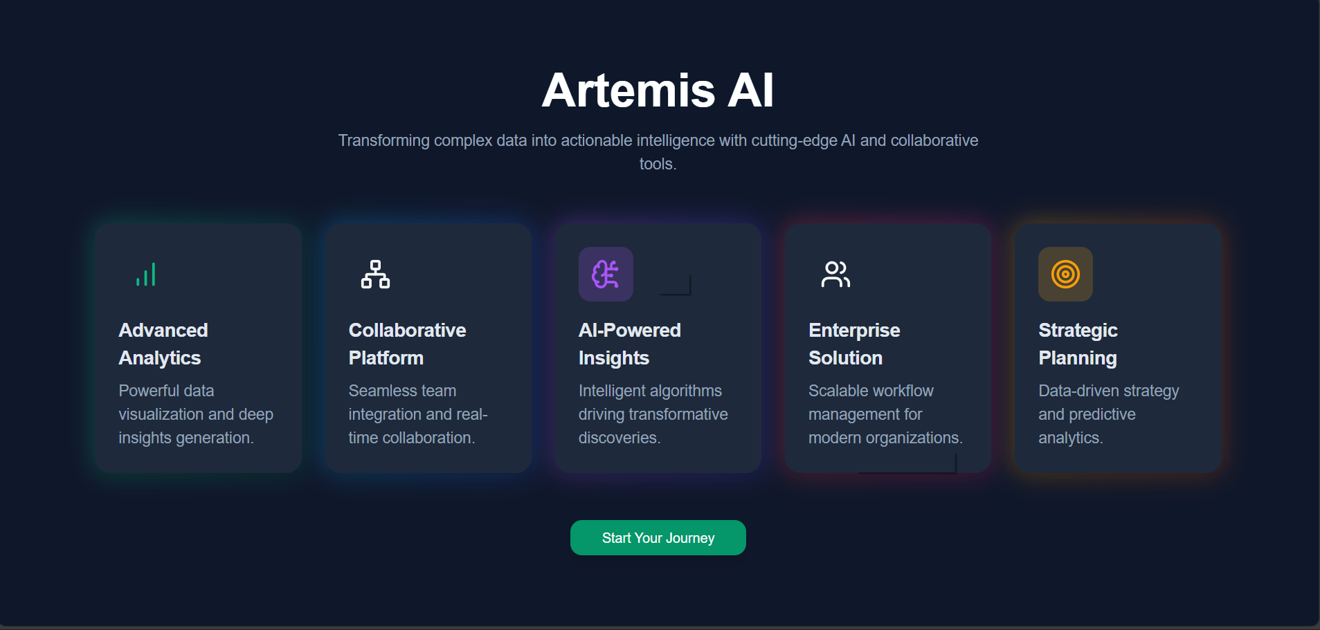 Artemis AI Dashboard